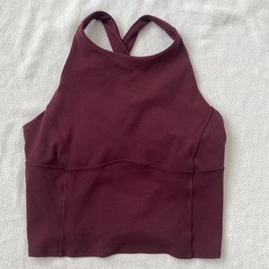 Lululemon key to balance yoga tank, size 8, red merlot
